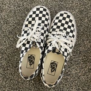 Womens black and white checkered vans